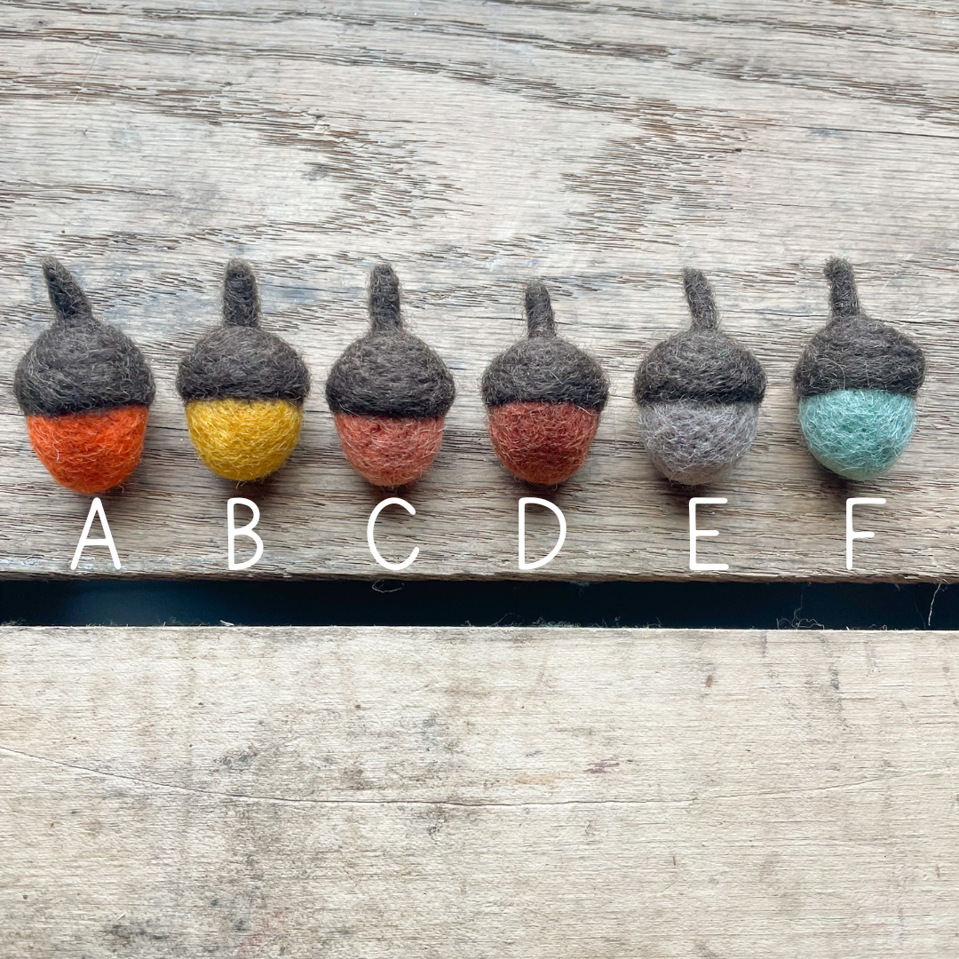 Felted Acorns