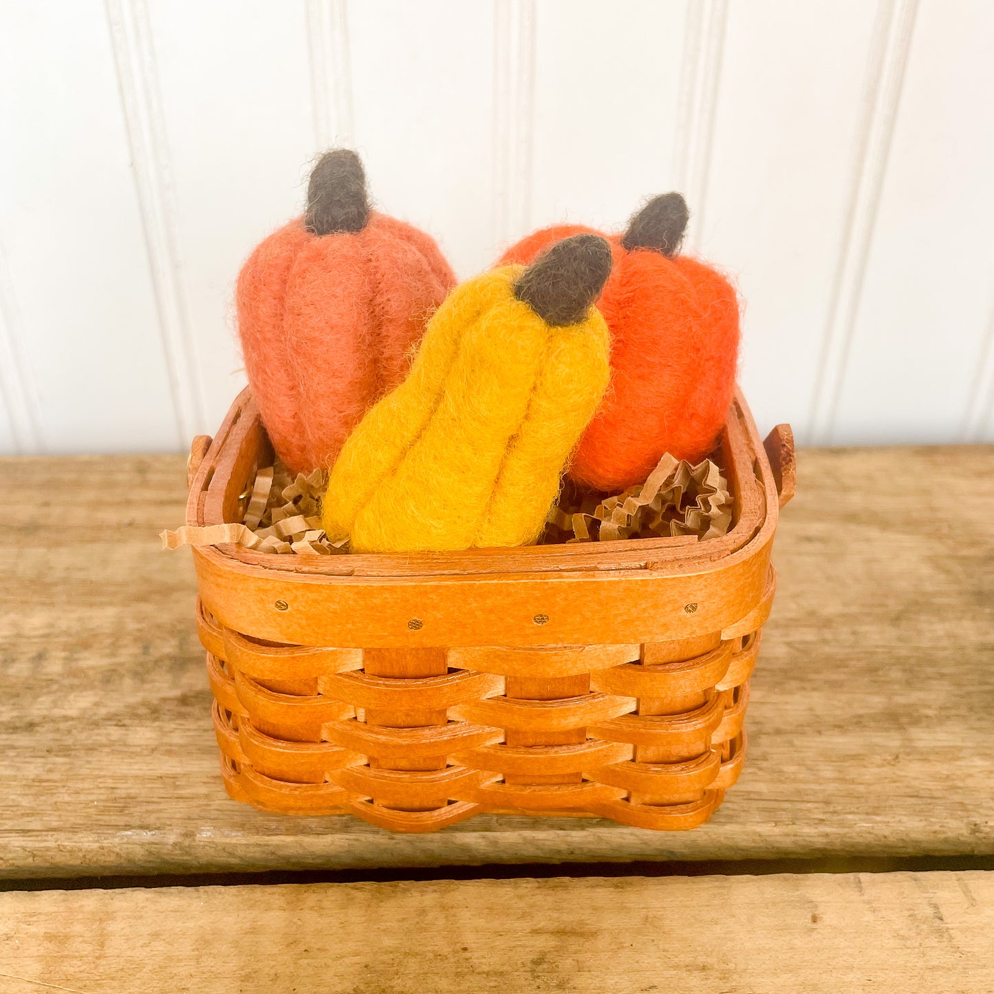Felted Pumpkin + Gourd Set