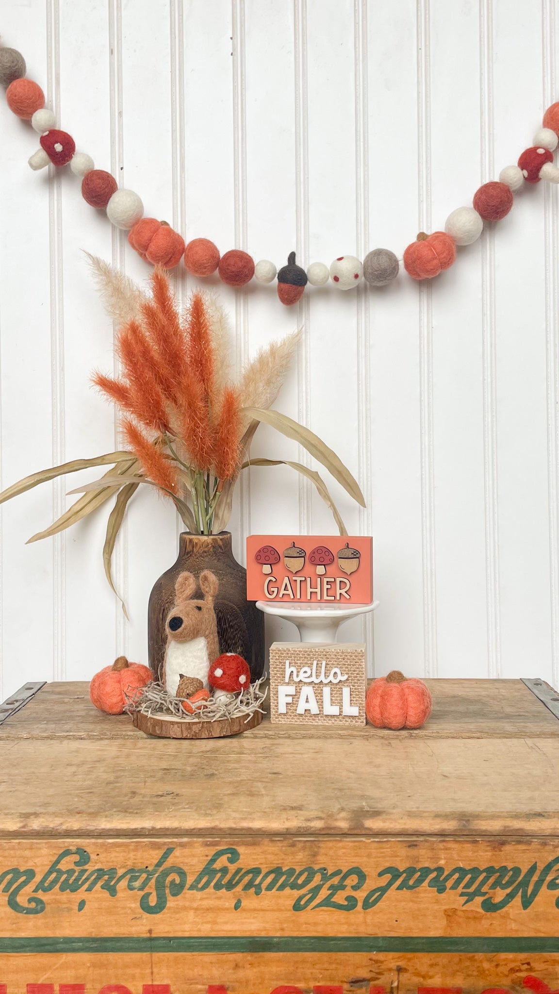 Fall Harvest Felt Ball Garland
