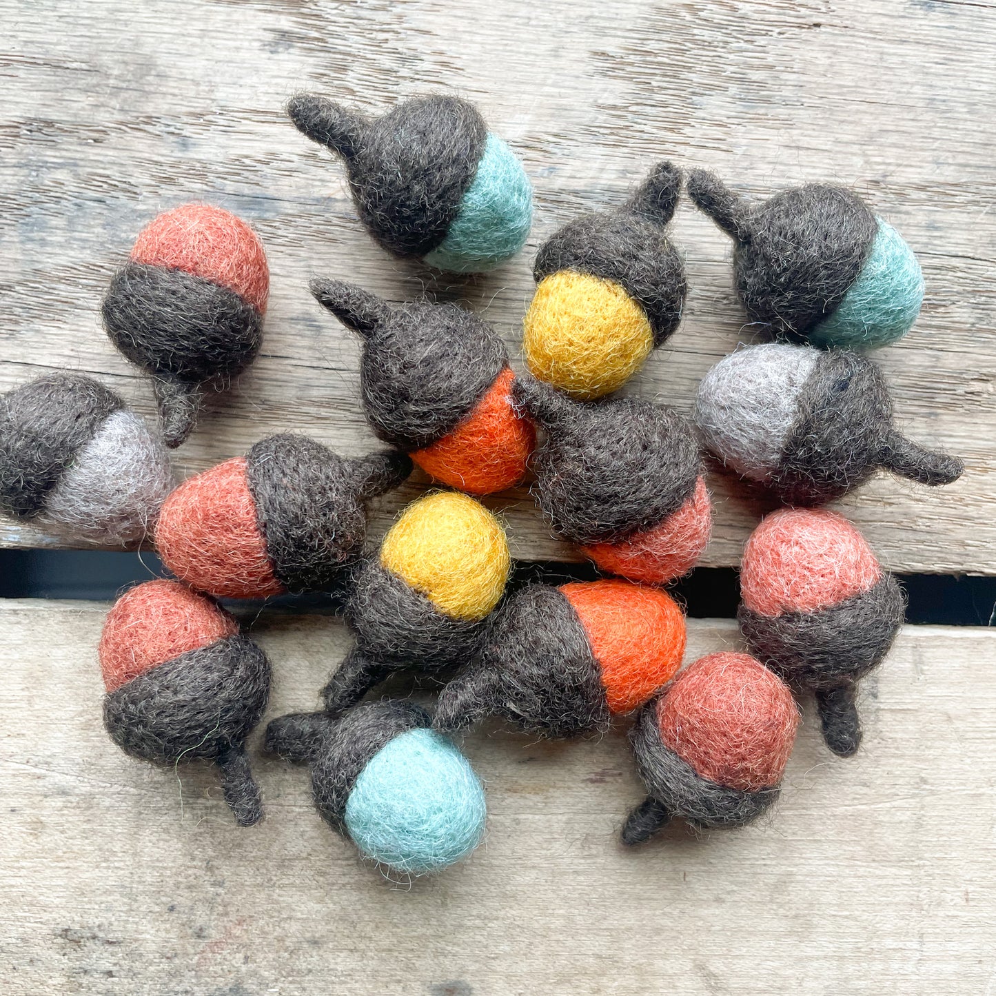 Felted Acorns