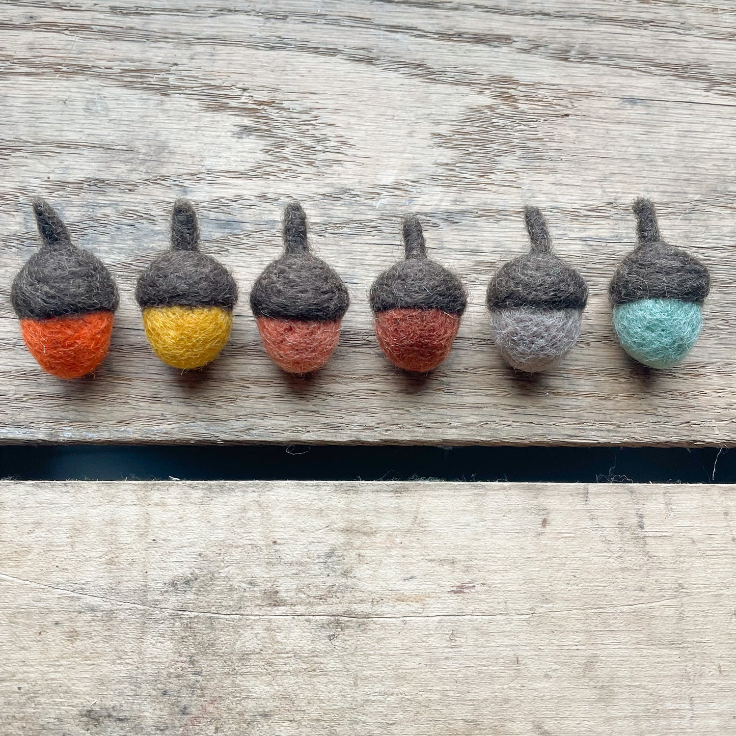 Felted Acorns