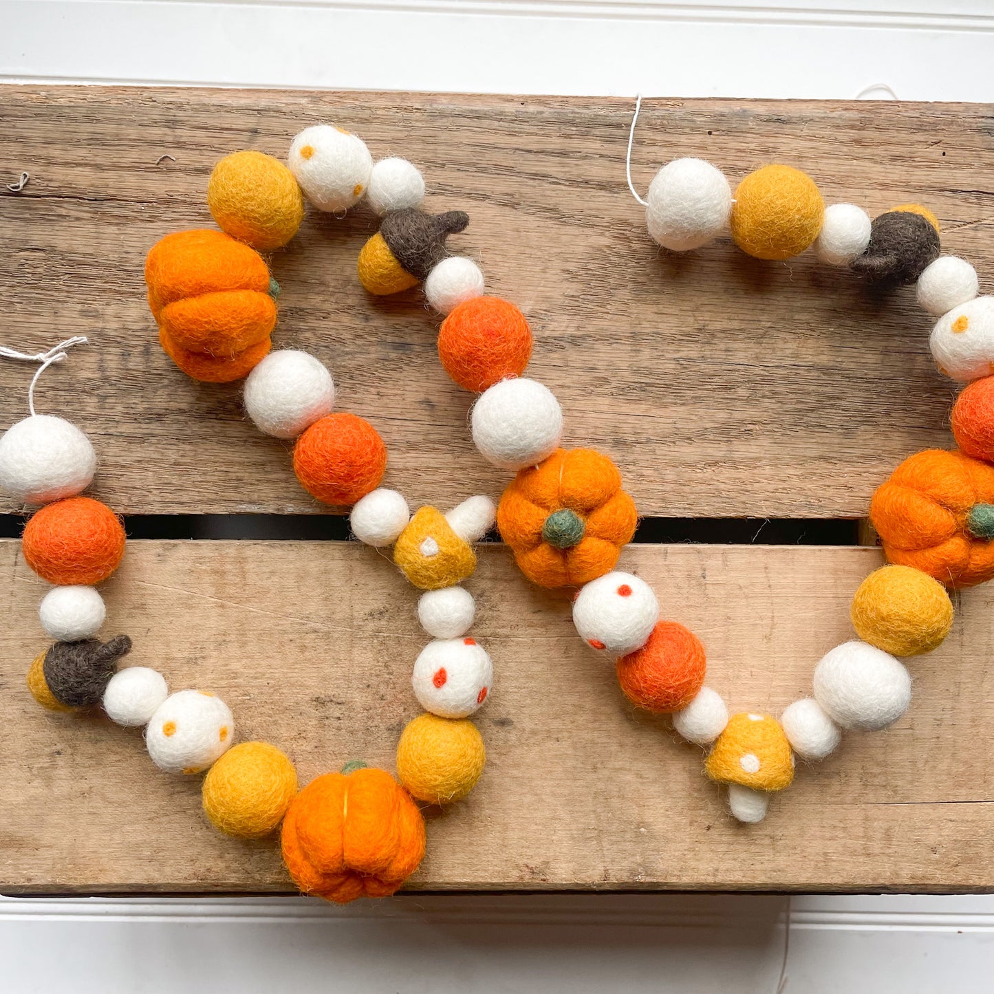 Fall Harvest Felt Ball Garland