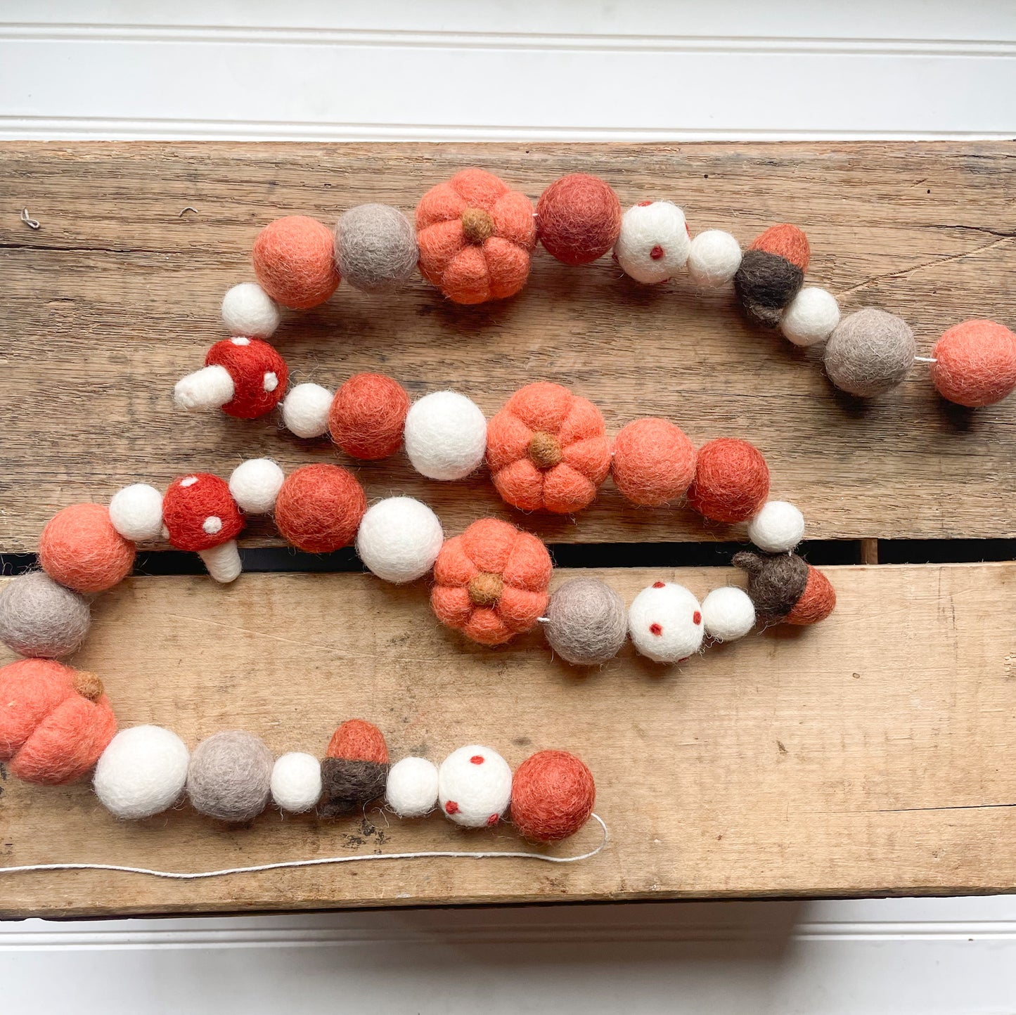 Fall Harvest Felt Ball Garland