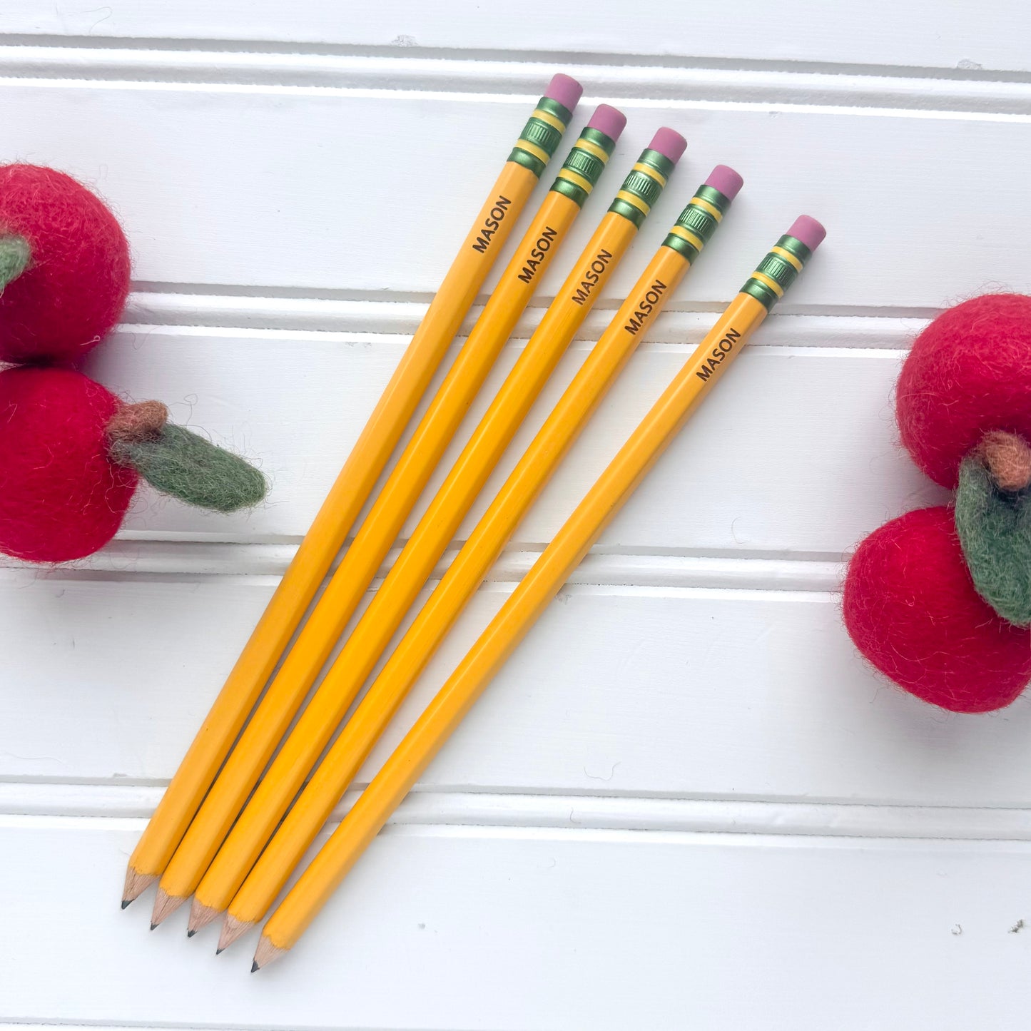 Custom Yellow Pencils- Pack of 5