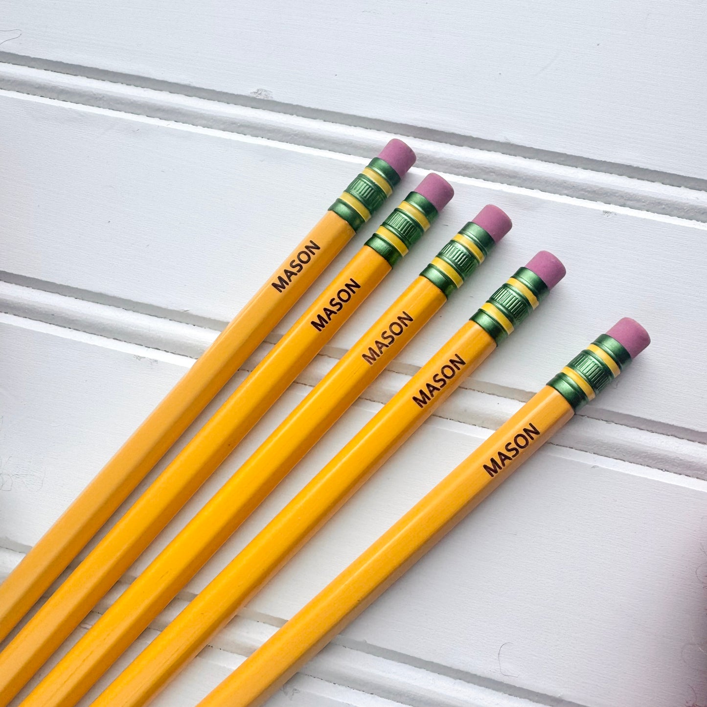 Custom Yellow Pencils- Pack of 5