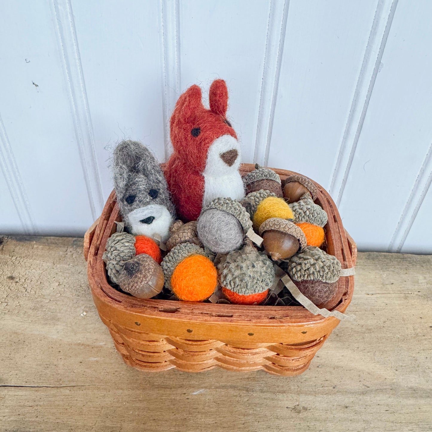 Acorn and Squirrel Basket