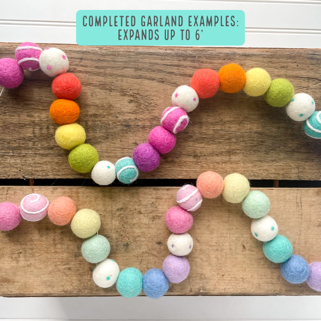 Pick Your Own Colors diy Felt Ball Garland