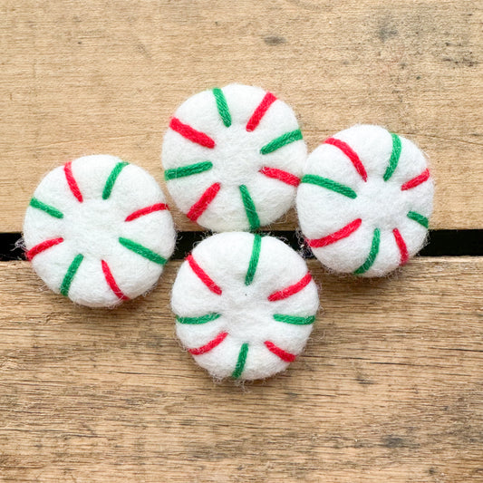 Red + Green Peppermint Felties