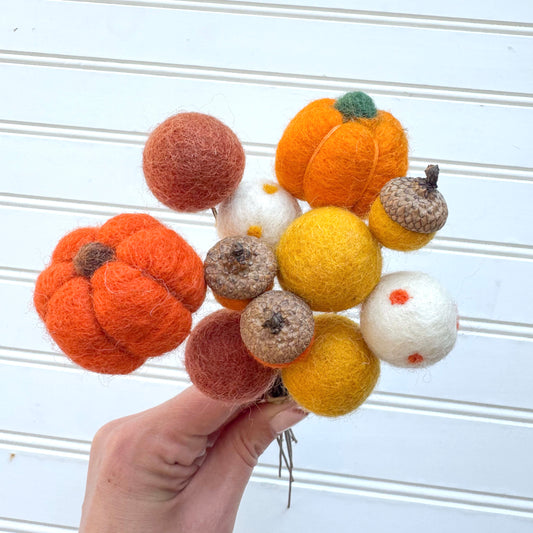 Pumpkin and Acorn Bouquet