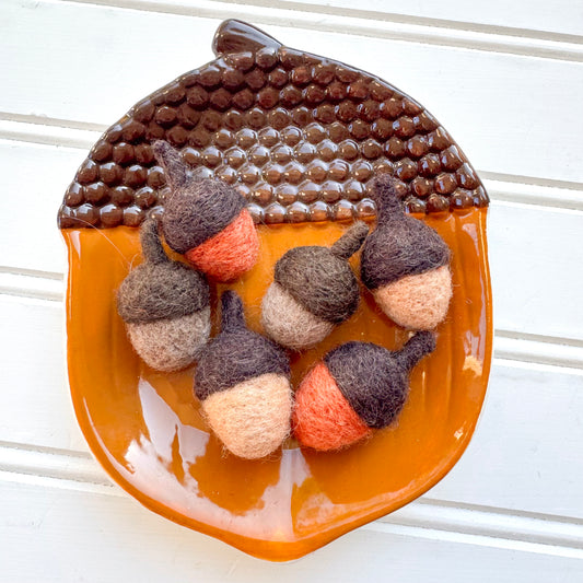 Felted Acorns