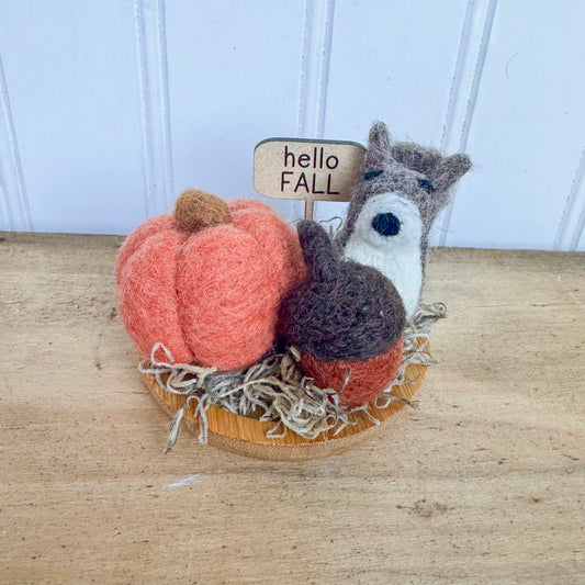 Squirrel and Acorn Arrangement