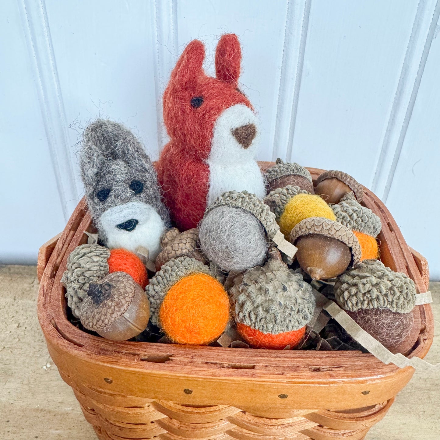 Acorn and Squirrel Basket