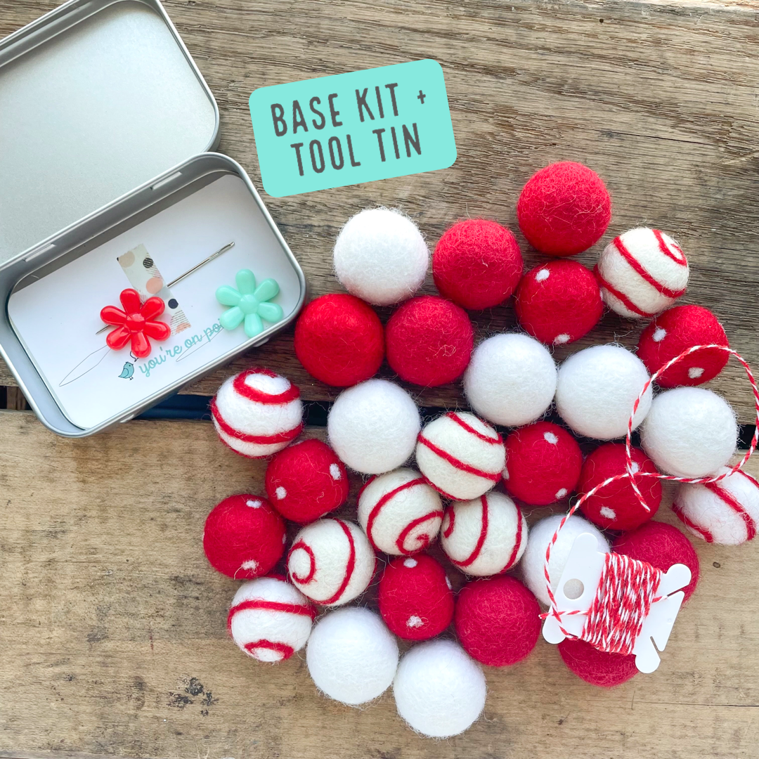 Christmas diy Felt Ball Garland