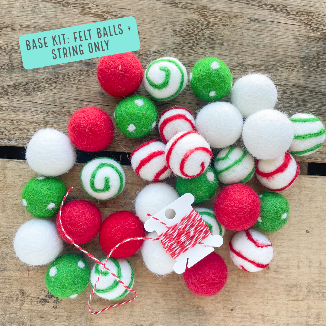 Christmas diy Felt Ball Garland