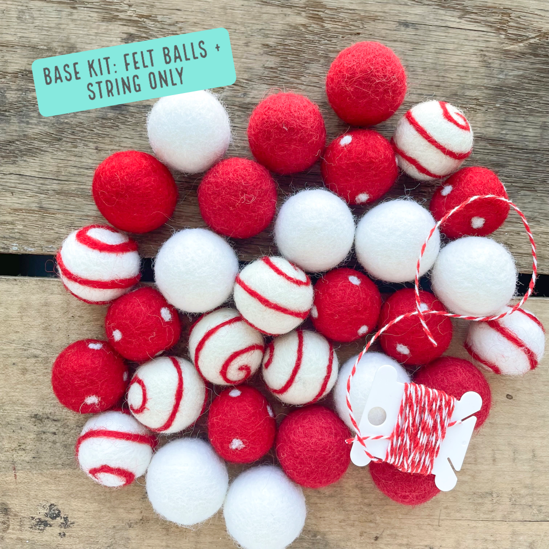 Christmas diy Felt Ball Garland