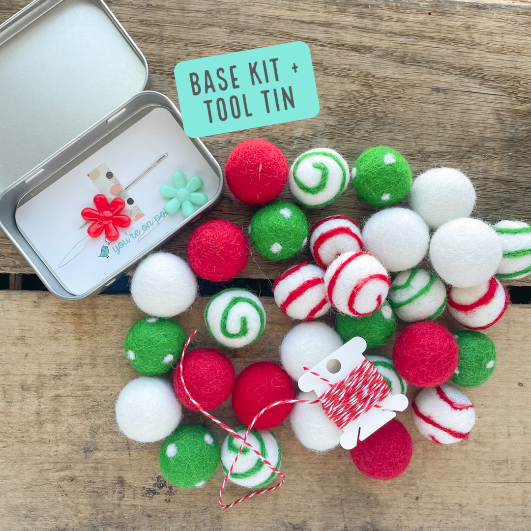 Christmas diy Felt Ball Garland